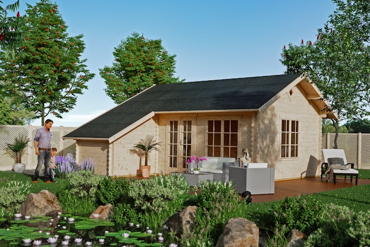 Skan Holz 45 mm Gartenhaus Esbjerg/Freizeithaus 3