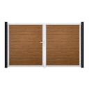 Vorschaubild GroJa BasicLine Schmal Doppeltor Rahmen Aluminium EV1 3000 x 1800 mm