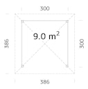 Vorschaubild Palmako Pavillon Betty 9,0 m²