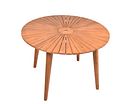 Vorschaubild Garden Pleasure Tischgruppe FREMONT / BREST, Tisch Ø 110 + 4 Sessel, Akazie / Kubu Rattan / Kissen 100 % Polyester