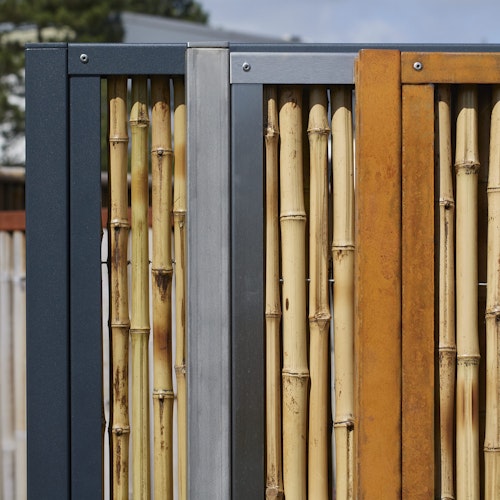 BambusBASIS Modul5 Slimline Zaunfeld mit Abschlussprofilen oben/unten