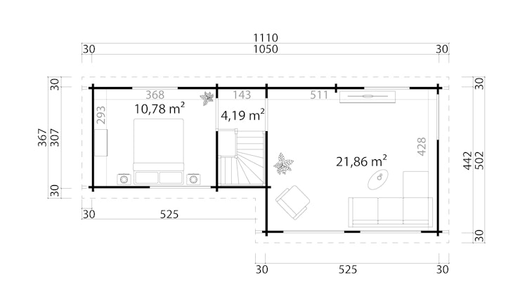 Lasita Maja Ferienhaus Mekong Platin - 70 mm