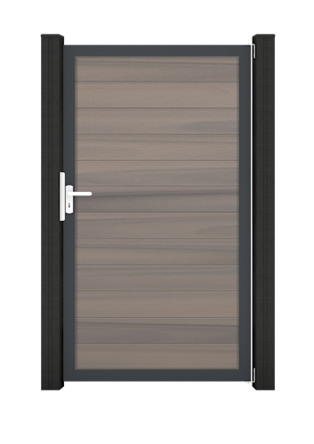 GroJa Solid Steckzaun Universal Einzeltor mit Anthrazitrahmen