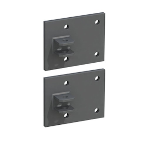 TraumGarten Montageplatte für Tor an Mauer - 2er Set Anthrazit 