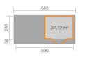 Vorschaubild Weka 28 mm Designhaus 126 B inkl. 300 cm Anbau