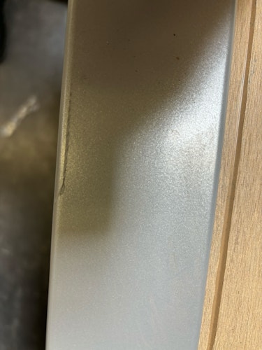 B-Ware TraumGarten SYSTEM WPC Tor sand, Silber-Rahmen DIN rechts