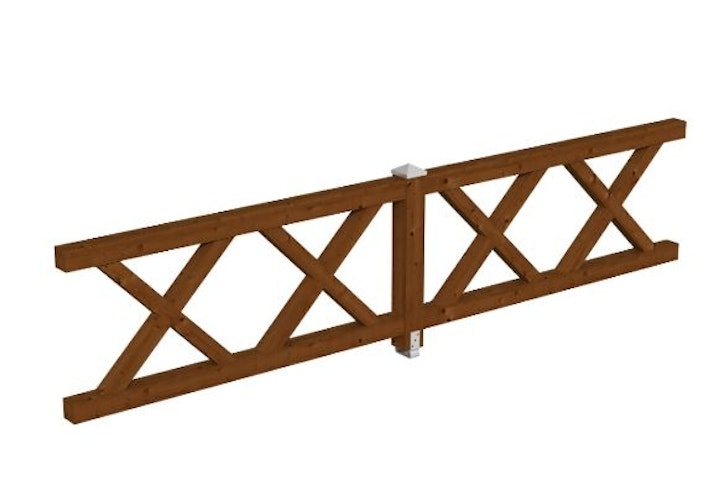 Skan Holz Brüstung Andreaskreuz zu Pavillon Cannes / Orleans