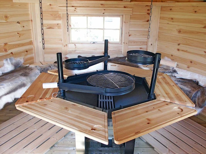Wolff Finnhaus Grillkota 9 de luxe mit Saunaanbau
