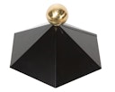 Vorschaubild Wolff Finnhaus Dachhaube für Pavillon Kreta 6-eckig in schwarz mit Messingkugel und Platte