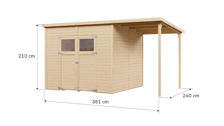 Bertilo Element-Gartenhaus Amrum 2/3/4 Plus - 14 mm