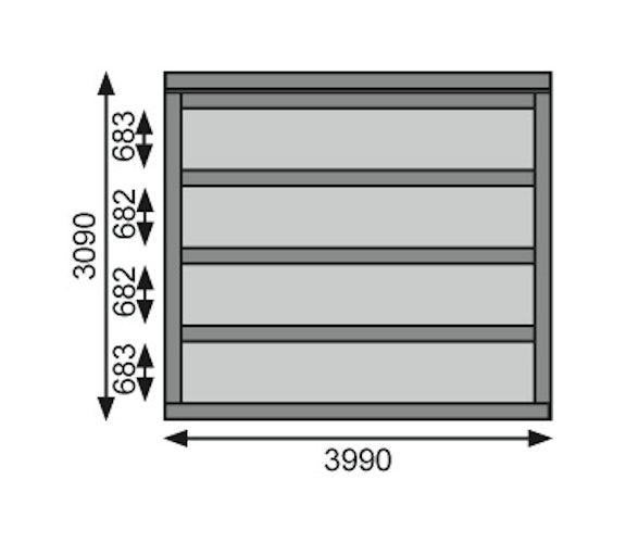 Karibu Woodfeeling Blockbohlenhaus Mittelwandhaus Lagor 1/2- 38 mm