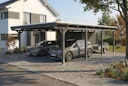 Vorschaubild Skan Holz Emsland - Flachdach Doppelcarport aus Leimholz Breite 609 cm