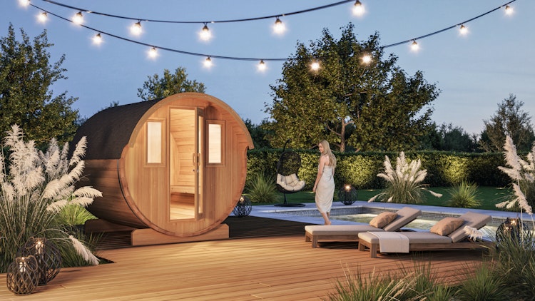 Wolff Finnhaus Saunafass Fasssauna 230