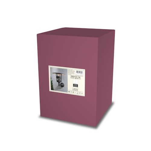 Konstsmide Wandleuchte Freja, matt schwarz, klares Glas (522-750)