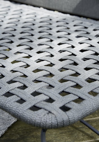 Diamond Garden Daybed MILOS links, Edelstahl Dunkelgrau / Rope / Sunproof (100 % Polypropylen)