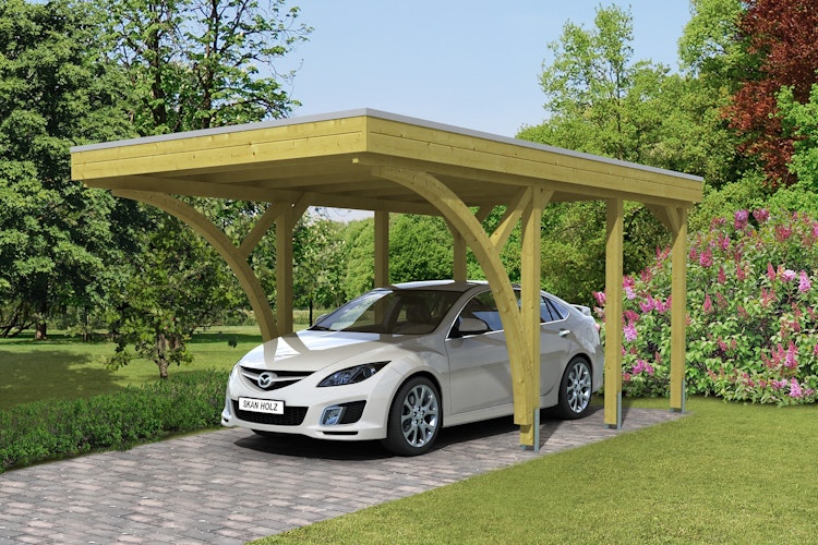 Skan Holz Carport Friesland 314x555 cm inkl. 2 Einfahrtsbögen Sparset 6