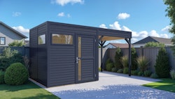 Bertilo Element-Gartenhaus Cubus 2 Lounge - 19 mm