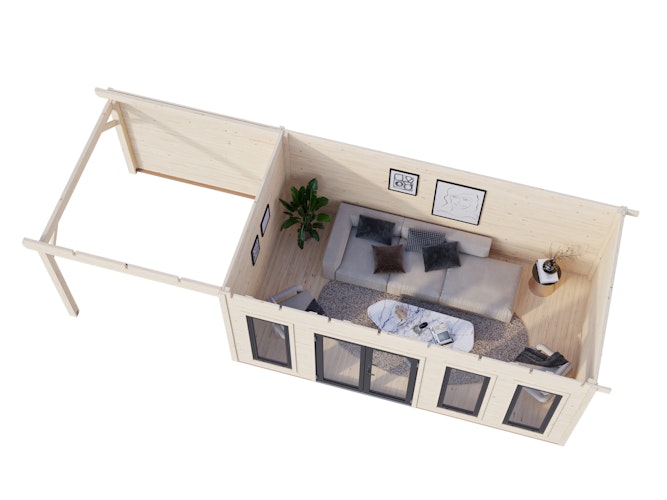 Palmako Gartenhaus Aurelia 15,2+7,9 m² - 44 mm