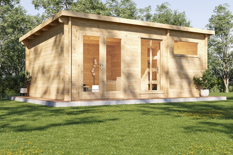 Wolff Finnhaus Gartenhaus Hidda 5536 - 44 mm