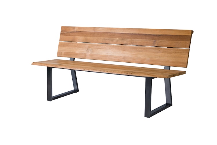 Diamond Garden Bank PISA, Edelstahl Dunkelgrau / Recycled Teak