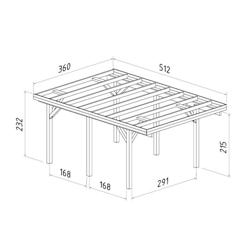 Palmako Carport Karl 11,7 m²