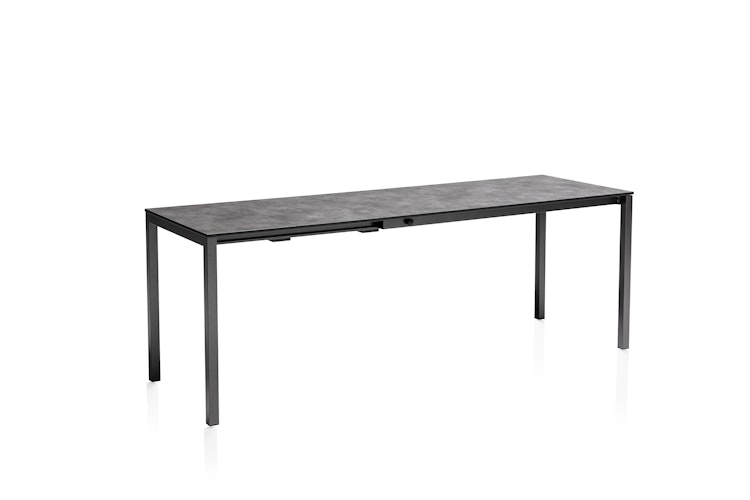 Kettler HPL-Ausziehtisch CUBIC 140/210 x 70 cm, Aluminium / HPL Anthrazit - Sonderaktion