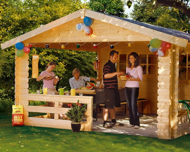 Skan Holz 28 mm Gartenhaus Terrassenhaus 28 / Alicante