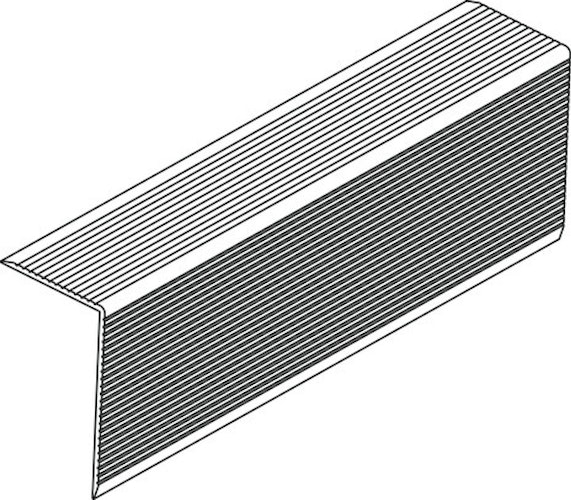 OSMO Multi-Deck Abschlussleiste Alu geriffelt schwarz 40 x 65x 2900 mm