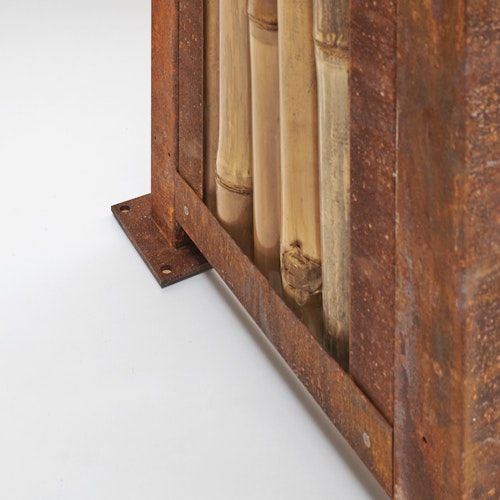 BambusBASIS Hochbeet mit Sichtschutz Profile Corten