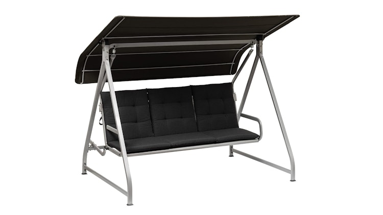 B-Ware Kettler Hollywoodschaukel PARADISO, Aluminium Silber / Outdoorgewebe Lakritz