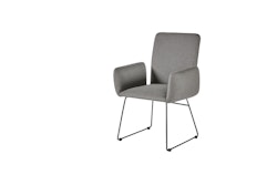 Diamond Garden Kufenstuhl ARONA Sun & Rain, Edelstahl Dunkelgrau / Tuvatextil® (100 % Polyacryl) Grau