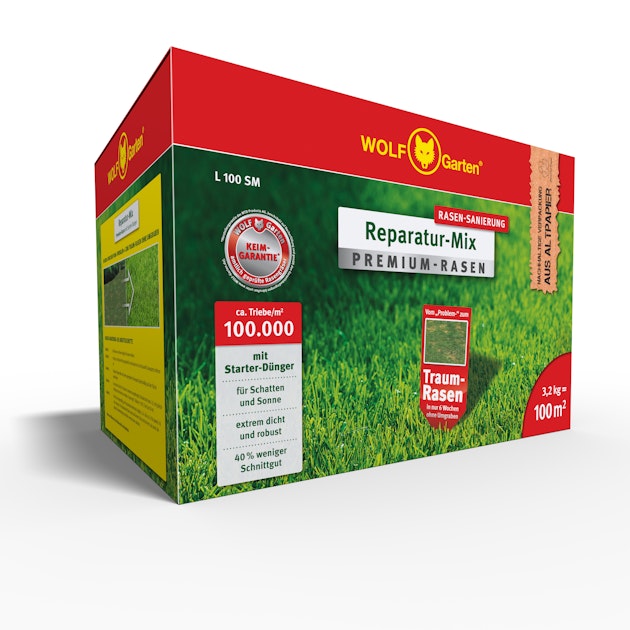WOLF-GARTEN 3833030 LH 100 RASEN-STARTER-DÜNGER Rasen-Starterdünger Grün/Rot/Gelb