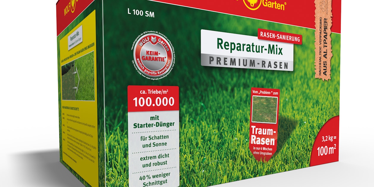 WOLF-GARTEN 3833030 LH 100 RASEN-STARTER-DÜNGER Rasen-Starterdünger Grün/Rot/Gelb WOLF-GARTEN 3833030 LH 100 RASEN-STARTER-DÜNGER Rasen-Starterdünger Grün/Rot/Gelb