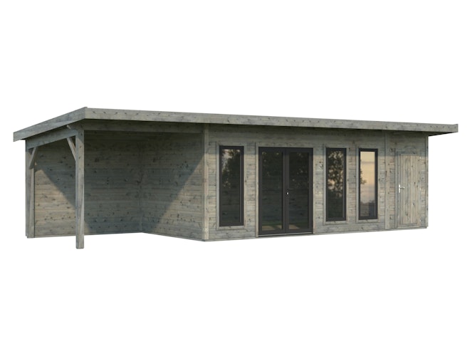 Palmako Gartenhaus Aurelia 19,2+7,9 m² - 44 mm