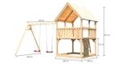 Vorschaubild Akubi Kinderspielturm Luis mit Doppelschaukelanbau inkl. Kletterwand