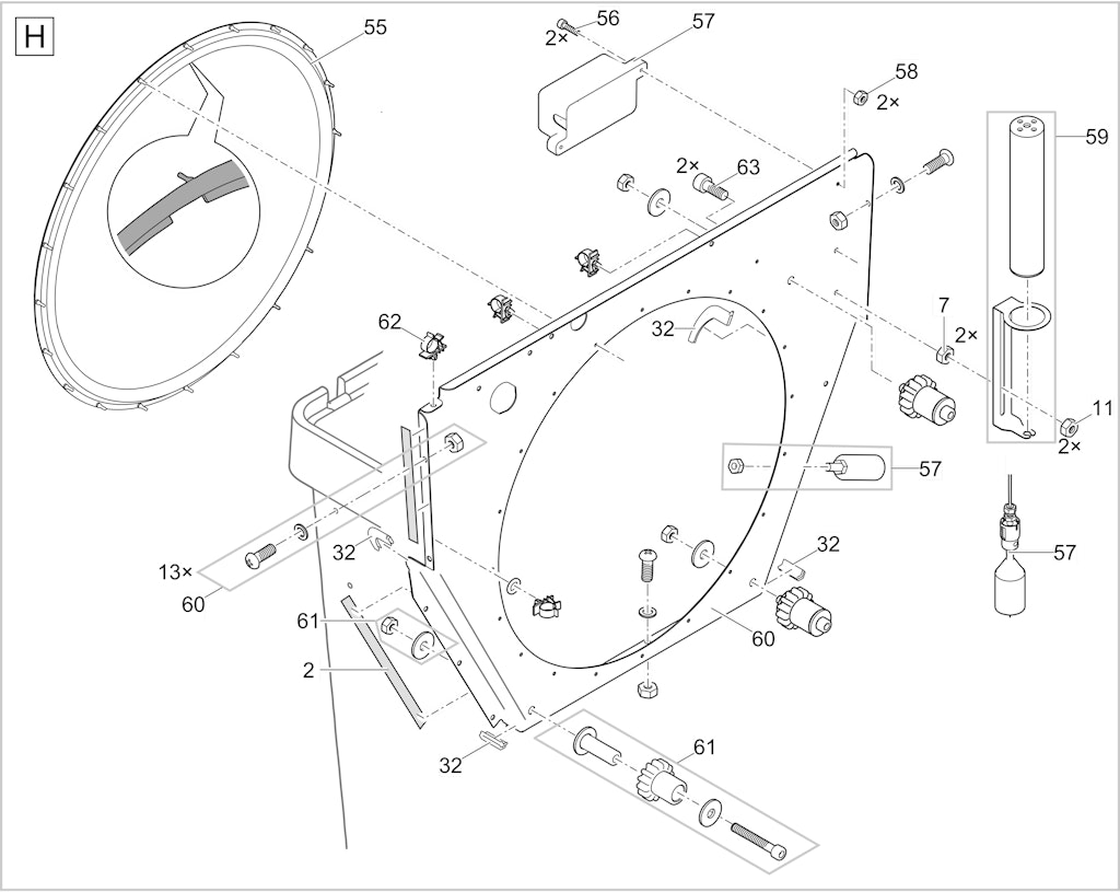 Explosionszeichnung Ersatzteile