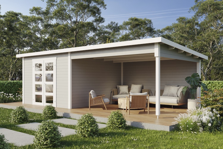 Wolff Finnhaus Gartenhaus Ole 7133 - 28 mm