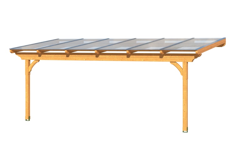 Skan Holz Terrassenüberdachung Ravenna aus Douglasie o. Mittelpfosten Breite 648 cm