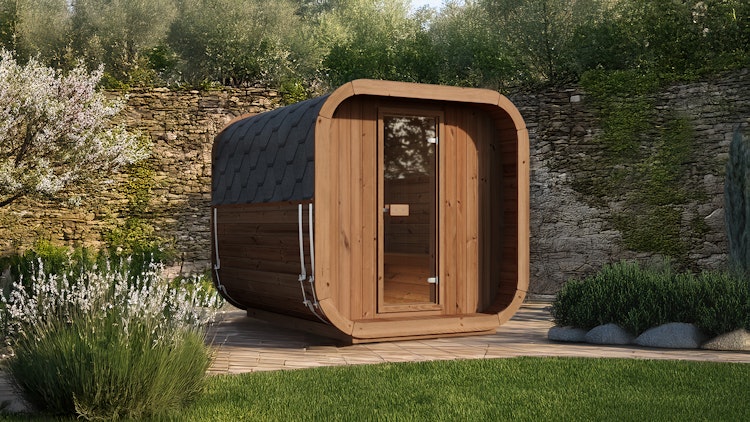 Weka Design Saunahaus Laadi 3 mit Thermoholz - 28/42 mm