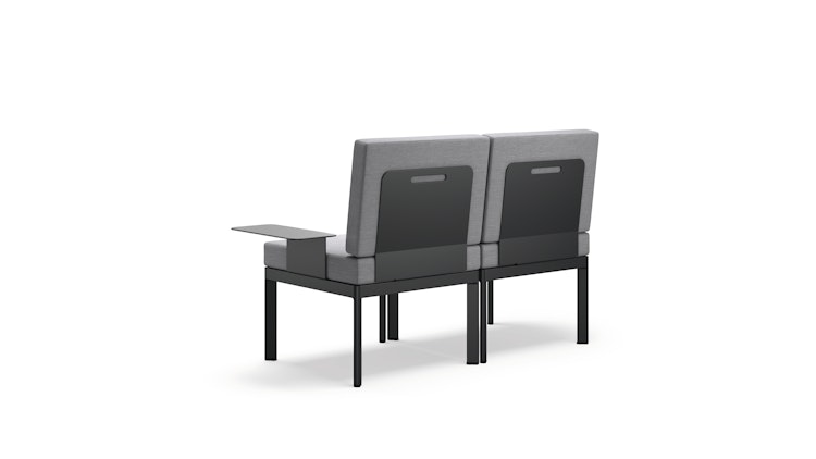 Sieger Lounge Basis LUGO inkl. 1x Rücken- / Seitenelement + 1x Verbindungselement Aluminium Eisengrau - Abverkauf 