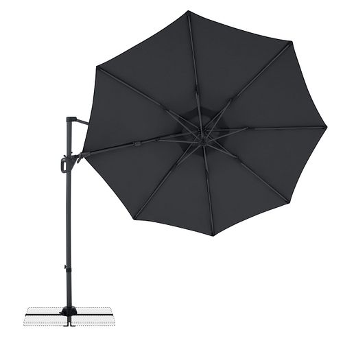 doppler Pendelschirm LIFE 310 Side, Aluminium Anthrazit / 100 % Polyester 180 g/m² 
