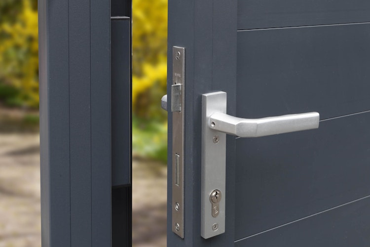 dz VIDUAL Swing Einzeltor Comp-Co WPC 280 x 20 mm Steckprofil