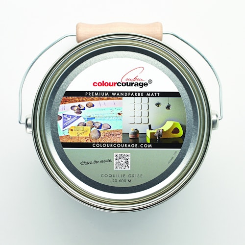 colourcourage® Premium Wandfarbe matt Coquille Grise