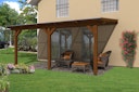 Vorschaubild Skan Holz Terrassenüberdachung Andria mit Mittelpfosten Breite 541 cm