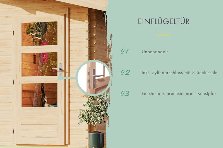 Karibu Woodfeeling Gartenhaus Tintrup - 28 mm