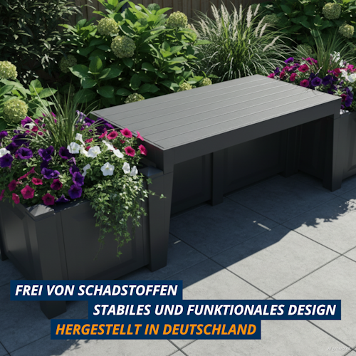 KHW Gartenbank Berlin inkl. Pflanzkästen