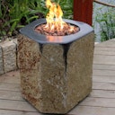 Vorschaubild Gardenforma Gas Feuerstelle Derby aus Basalt Naturstein schwarz/braun