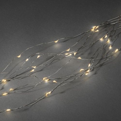 Konstsmide Weihnachtsbeleuchtung  LED Tropfenlametta 10 Stränge à 20Dioden