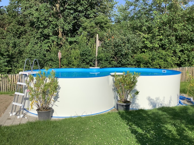 Summer Fun Stahlwandpool Set Exklusiv CANNES Achtform 625 x 360 x 150 cm
