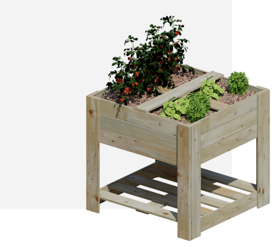 Ante Pflanzgefäß B95 x T92 x H89 cm